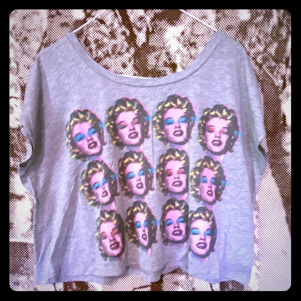 Marilyn Monroe Pop art crop tee-Vintage